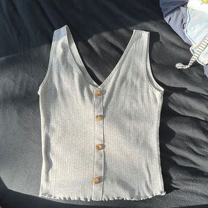 Light gray, cropped tank, size s